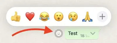 Haz clic en el ícono de la cara feliz