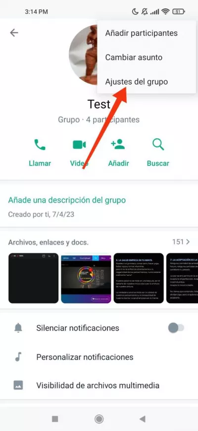 Establecer un asistente de grupo de WhatsApp