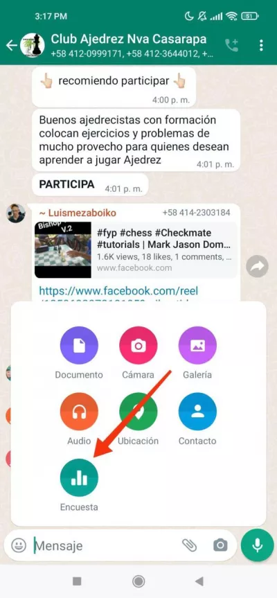 Realizar encuestas en grupos de WhatsApp