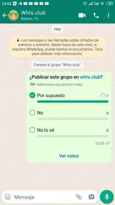 Cómo crear una encuesta en WhatsApp - Android