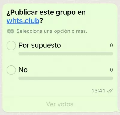 Cómo crear una encuesta en WhatsApp - iPhone