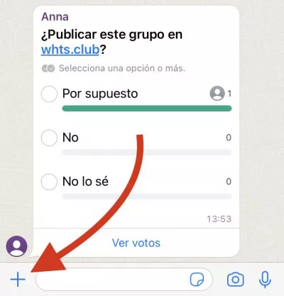 Cómo crear una encuesta en WhatsApp - iPhone