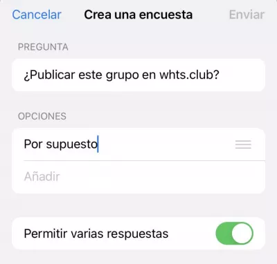 Cómo crear una encuesta en WhatsApp - iPhone