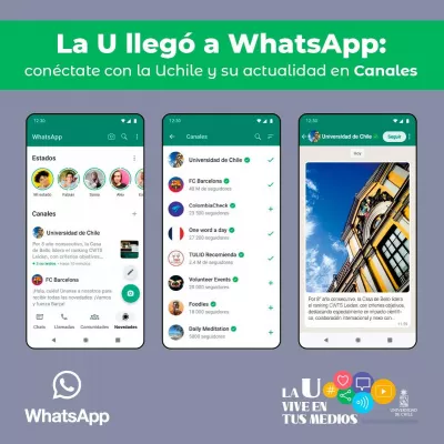 Canales de WhatsApp Universidad de Chile