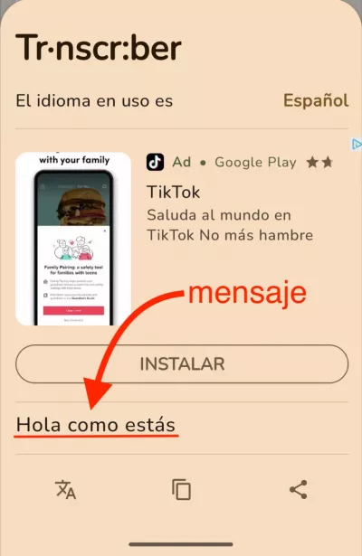 Cómo convertir un mensaje de voz a texto en WhatsApp mensaje
