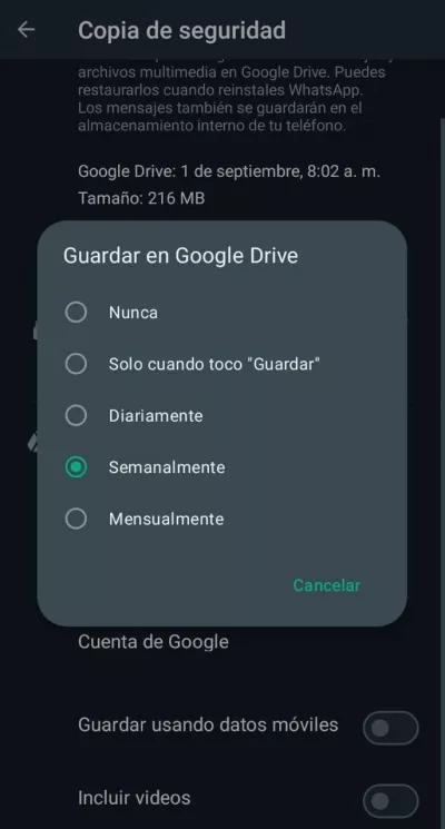 Cómo hacer una copia de seguridad de tus chats y multimedia en WhatsApp