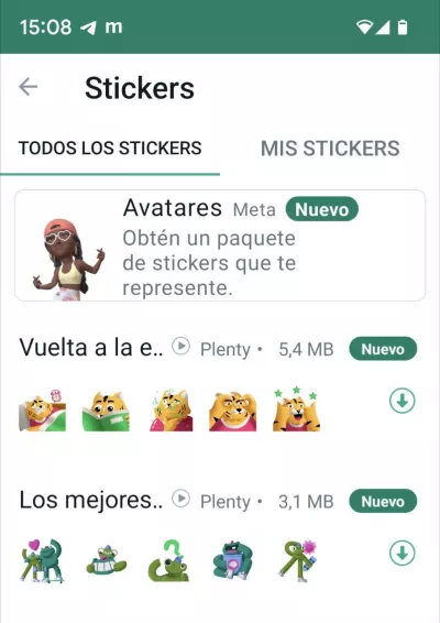 Cómo enviar stickers animados en WhatsApp