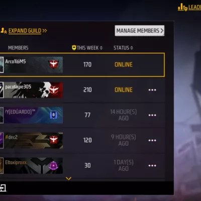 Reclutamiento de clan freefire region sur